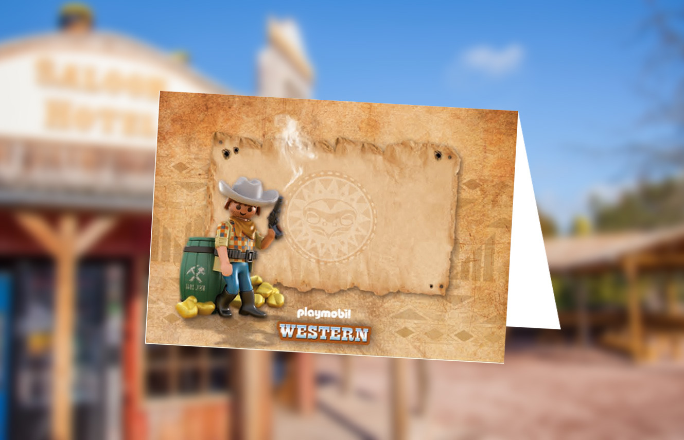 Western Tischkarte